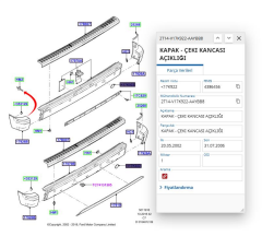 Arka Tampon Çeki Kapak ( 7T16 V17K922 BBM5AD - 2T14 V17K922 AAYBB8 )