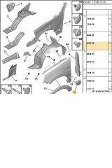 Ön Sağ Çamurluk Çıtası Partner (BPE309145-8544.J6)