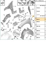 Ön Sol Çamurluk Kapak 308 (TWM902561-902561)