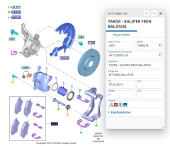 Disk Balata Ön Courier Fiesta Bmax  (KAB2513416705 -  MEMT762K021AA - MEAY1J2K021AA - AY112K021 AA )