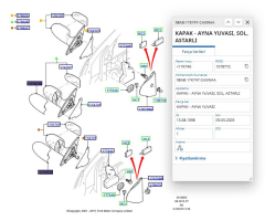 Dikiz Ayna Kapağı Sağ Focus Bm 98>04 ( TRL98AB17K747CY - 98AB17K747CAXWAA )