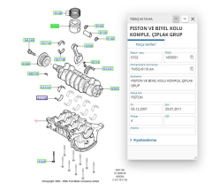 Piston Sekman 206 207 3008 307 308 STD DW6 (8771783STD)