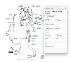 Turbo Yağ Borusu Vidası (Uzun) Focus C4 C5 II 307 308 Dv6 ( HER HGH-037655 - 5M5Q 6C712 BB )