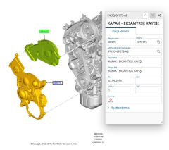 Eksantrik Plastik Kapak Üst Courier Focus B460 Bmax Fiesta 11  ( FM5Q6P073AB - AV6Q6P073AA )