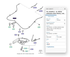 El Fren Teli Arka Disk Focus C.Max Bm 04  ( TRT 502-3224 - 3M51 2A603 FB )