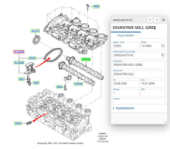 Eksantrik Mili Emme (Çelik) C.Max Focus Partner 307 308 1.6 Tdcı 04  ( EST 14047 - 3M5Q 6A270 AC )
