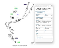 Vites Halatı (5 İleri) Focus 04 ( TRT 502-22156 - 4M5R 7E395 HD )