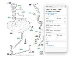 Yakıt Depo Kapağı Focus 04 ( HMP 9T16 9030 BA - 6M51 9030 CC )