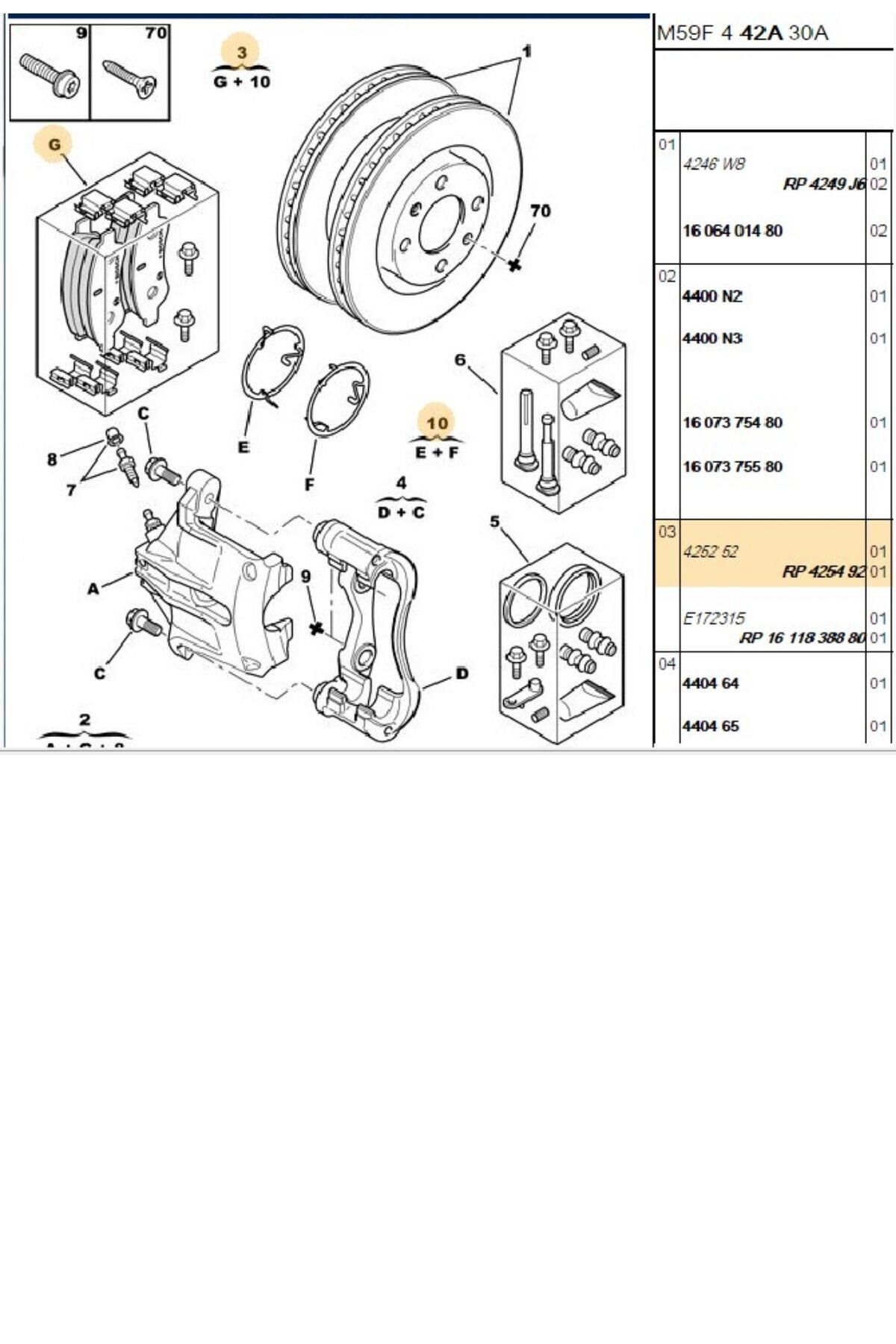 Ön Balata C3 C4 Xsara 207 307  (3800-4254.92)