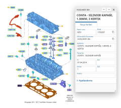 Silindir Kapak Contası Euro5  3 Diş  Courier  ( AV2Q6051BA-POJ0209HJ  )