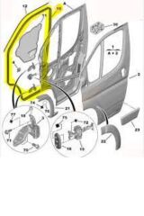 Boxer Jumper Ducato3 Ön Kapı Fitili R L Güllas (Pjbxr30001-1618105980-9025N3)