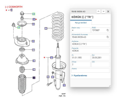 Amortisör Toz Körüğü Escort Bm 90>99 ( MKS 356 - 95AB 3K036 AD )