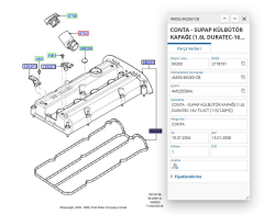 Üst Kapak Conta Focus C.Max 1.6 Zetec 115Ps ( ELR 010051 - 4M5G 6K260 CA )
