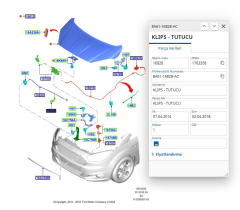 Kaput Dayama Demir Klipsi Fiesta Courier B.Max 08 ( CAB331100 - 8A6116828AC )