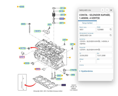 Subap Gaydı Std 16V C.Max Focus 1.6 Tdcı 04 ( GAY GT190-19-02 - 3M5Q 6510 AA )