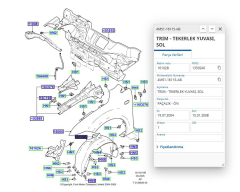 Çamurluk Davlumbazı Sol (Viste Kalite) Focus 04 ( EUB FOR15FO004 - 4M51 16115 AB )