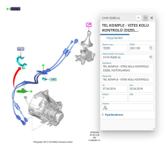 Vites Halatı Courier B.Max 1.5-1.6Tdcı ( TRT50222154 - CV1R7E395AJ )