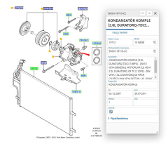Klima Radyatörü C.Max Focus 1.6 Tdcı 04 ( VKA431903 - 3M5H19710CC )
