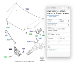 Kaput Kilidi +Alarm Focus C.Max 05 ( FSE 11-336-007 - 3M51 16700 BC )