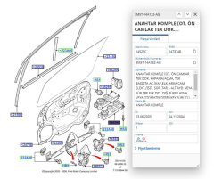 Cam Açma Düğmesi Dörtlü Ghia C.Max Focus Bm 04 ( FSE 11-407-012 - 3M5T 14A132 AG )